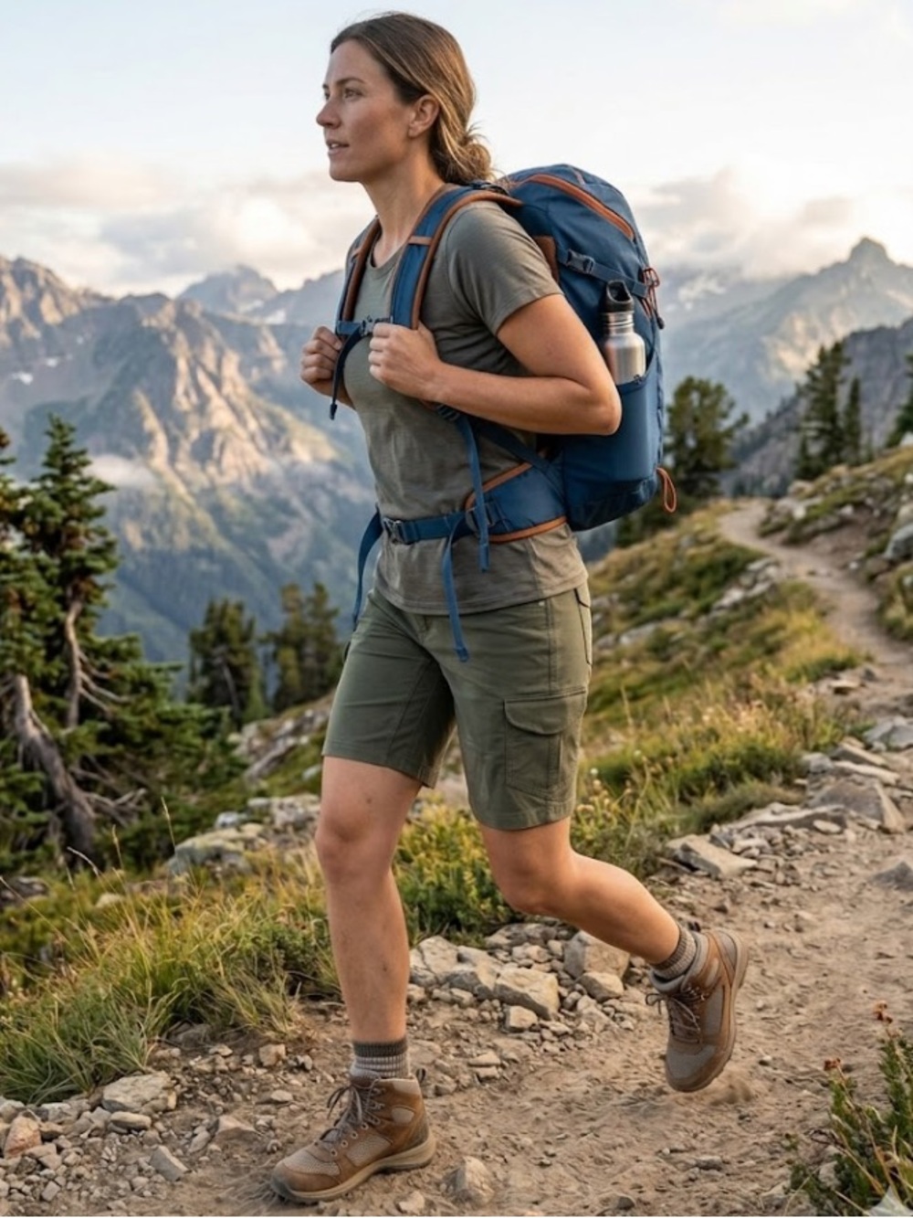 Kuhl women’s Freeflex cargo shorts bundle in size 10 olive and gray